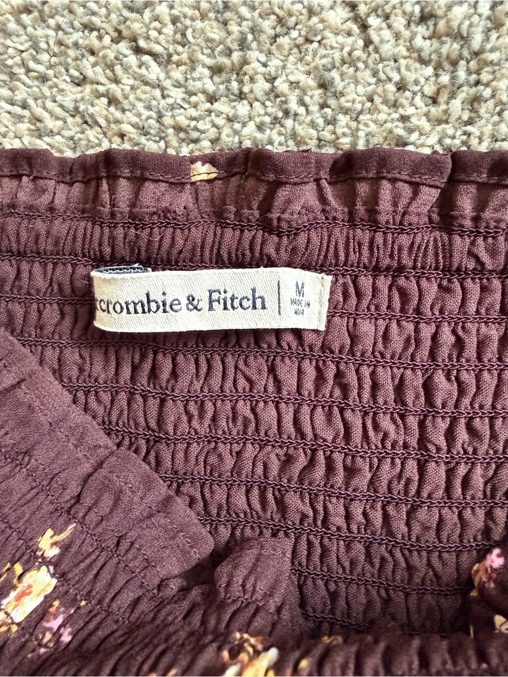 Abercrombie & Fitch Plum Floral Mini Dress - Picture 4 of 4